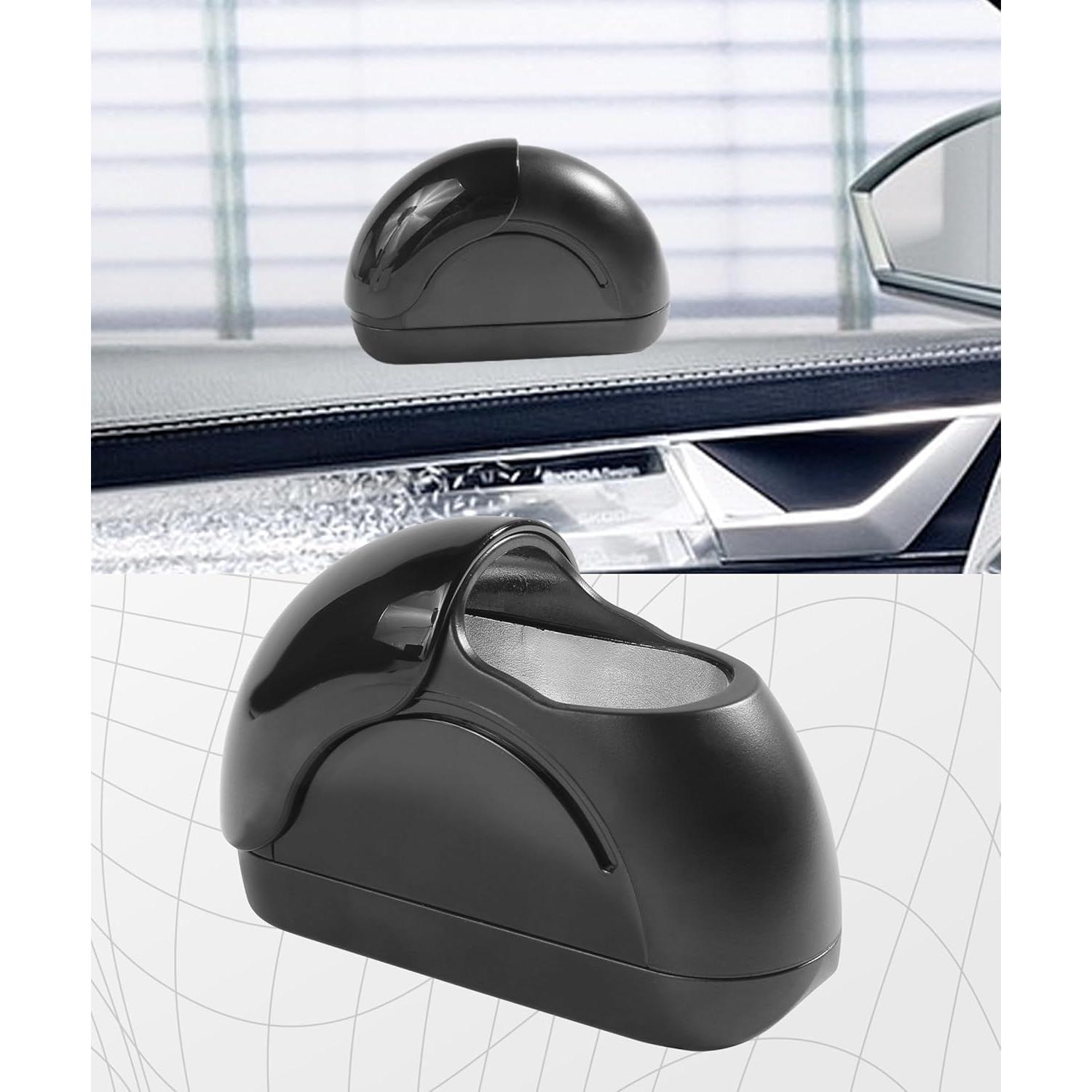 Cenicero de coche SCUARI con luz LED y tapa, negro