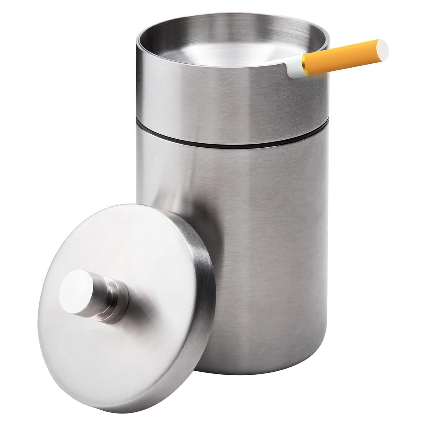 Cenicero para coche EOCICI de acero inoxidable a prueba de olores