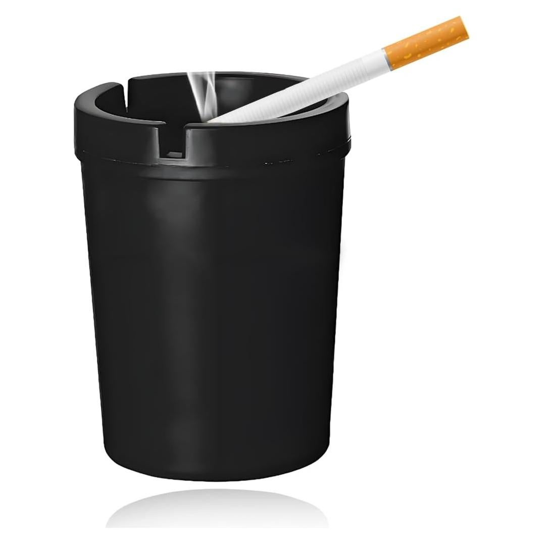 Cenicero de coche KVAEY automático a prueba de olores negro