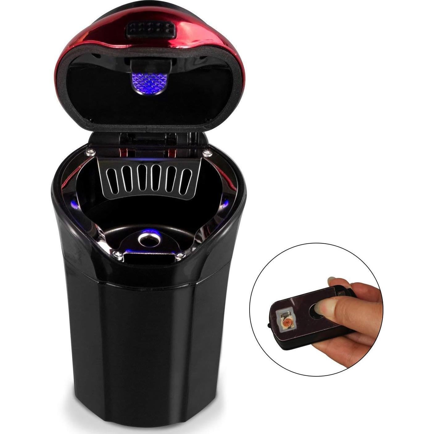 Cenicero y encendedor desmontable eJiasu con luz LED azul