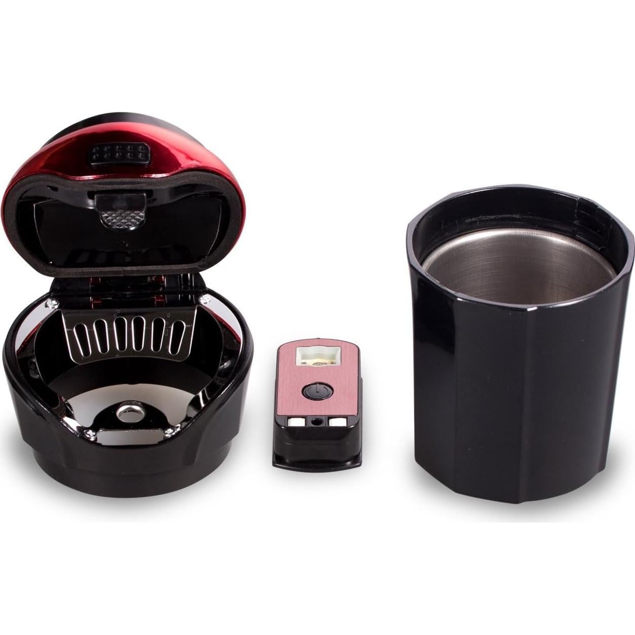 Cenicero y encendedor desmontable eJiasu con luz LED azul