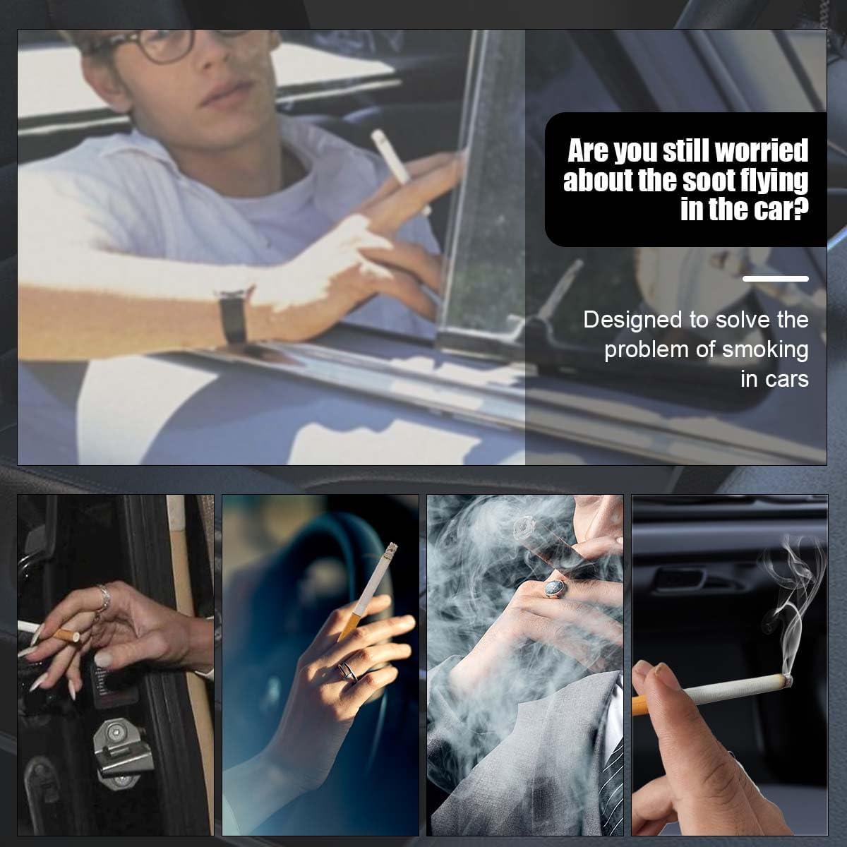 Cenicero de coche LHDOS con tapa, portátil y a prueba de olores