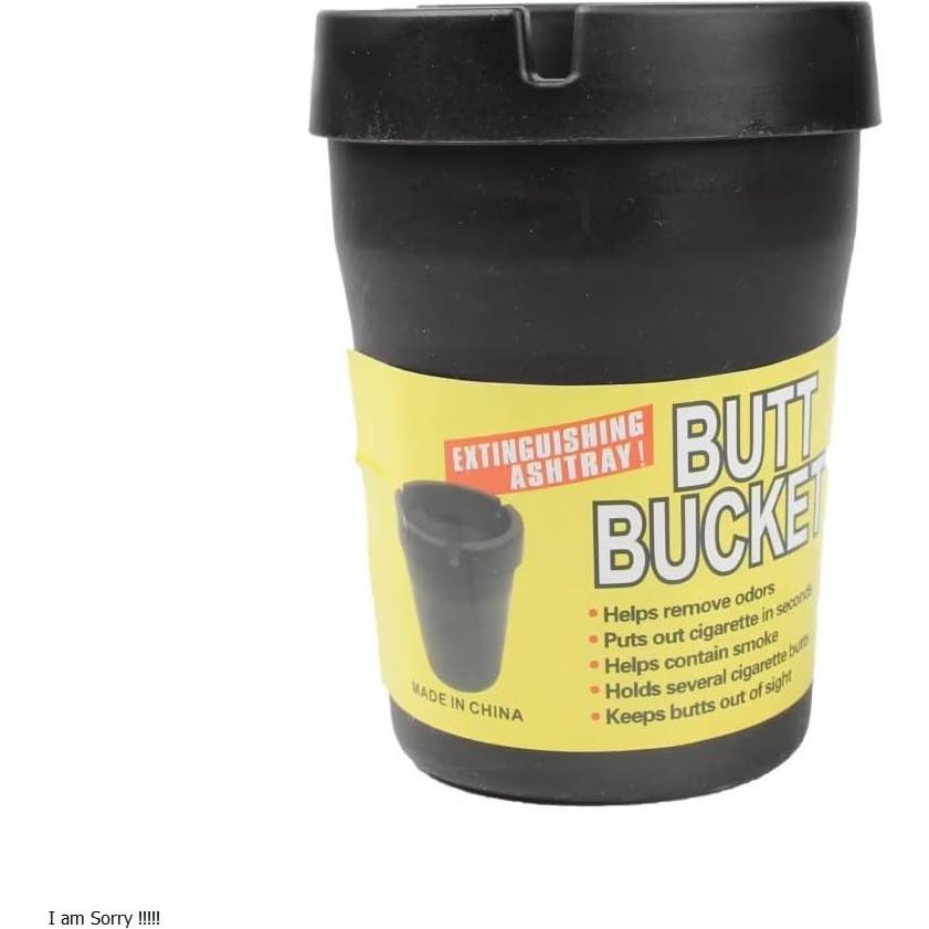 Cenicero de Auto Sin Humo Genérico Negro 8.29x6.37 cm