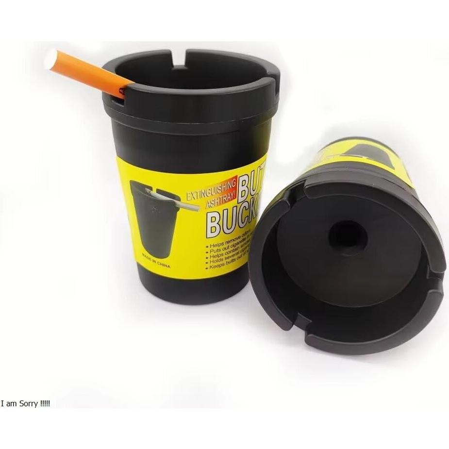 Cenicero de Auto Sin Humo Genérico Negro 8.29x6.37 cm