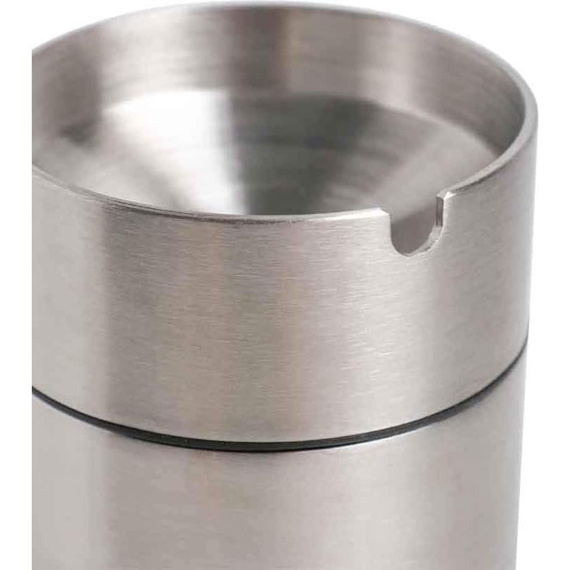 Cenicero de Coche JOCHA de Acero Inoxidable con Tapa - Plata