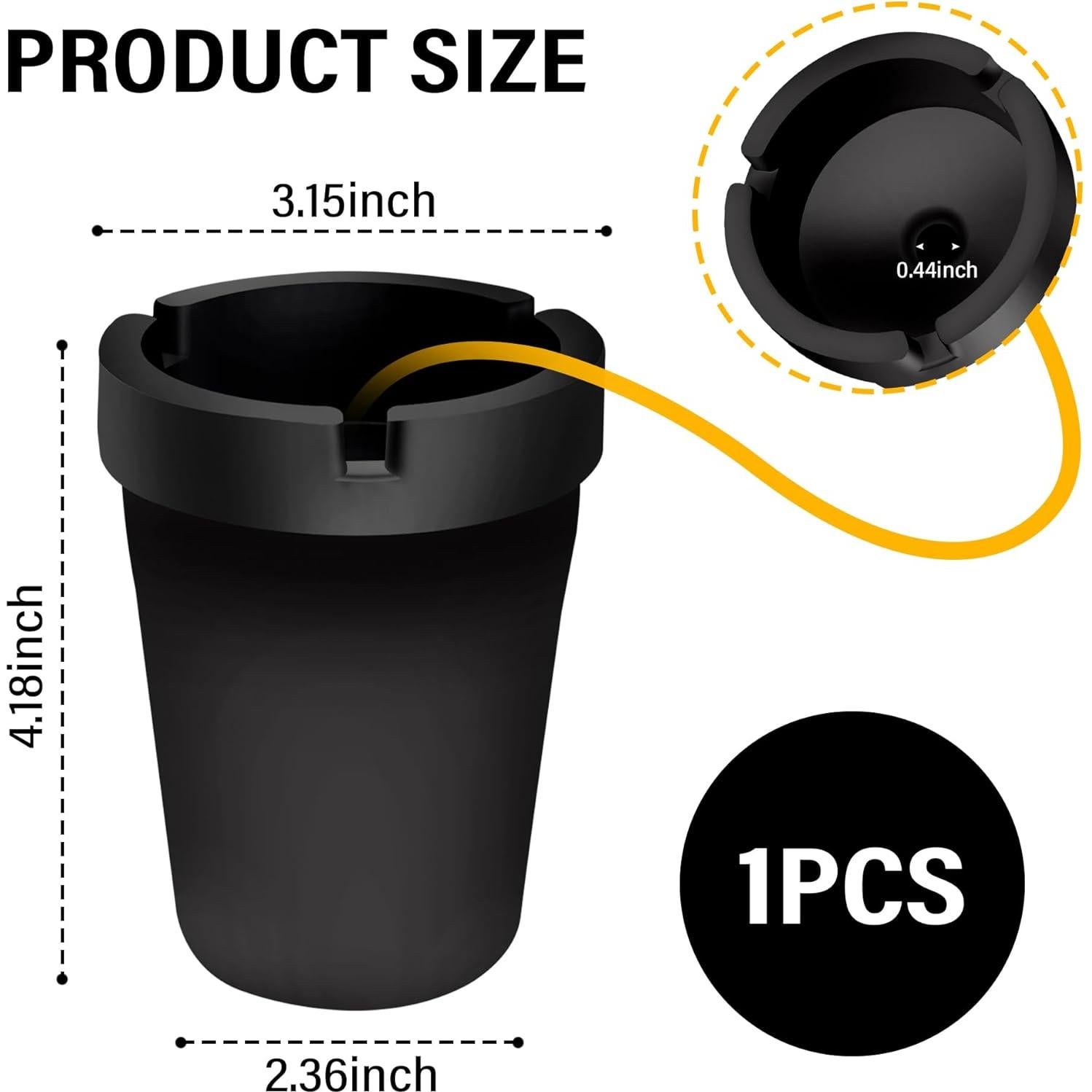 Cenicero de coche Carleef con tapa a prueba de olores 10.6 cm