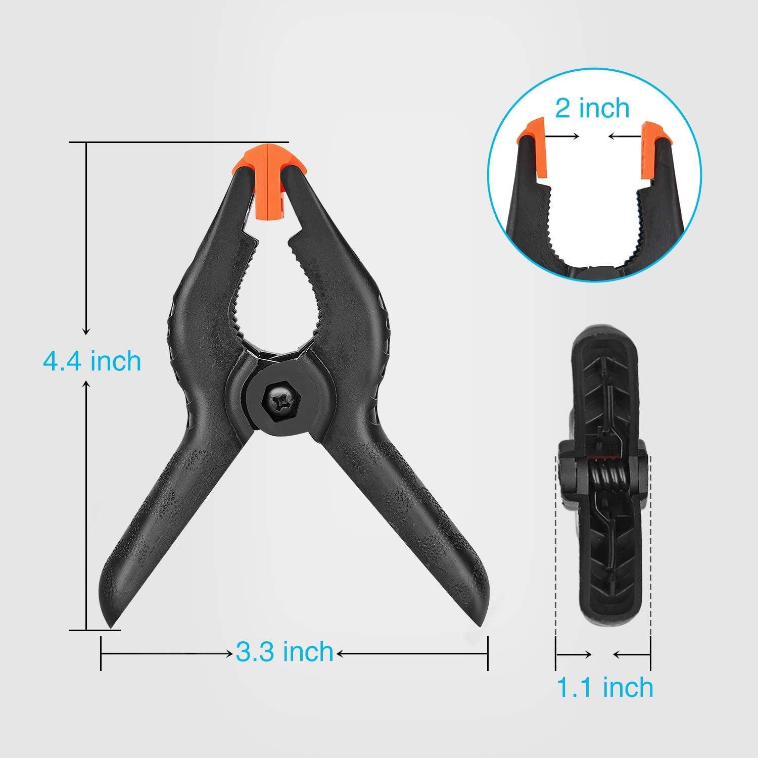 Pinzas de Resorte Yesker 8 Piezas Nylon 11.18 cm Resistente