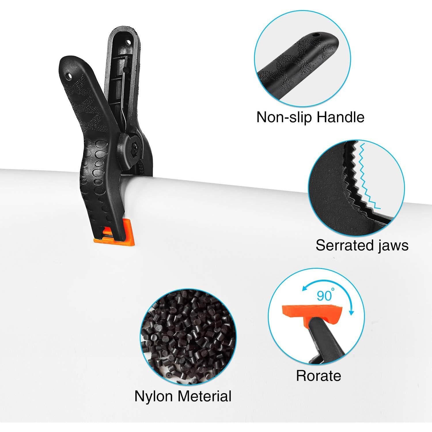 Pinzas de Resorte Yesker 8 Piezas Nylon 11.18 cm Resistente