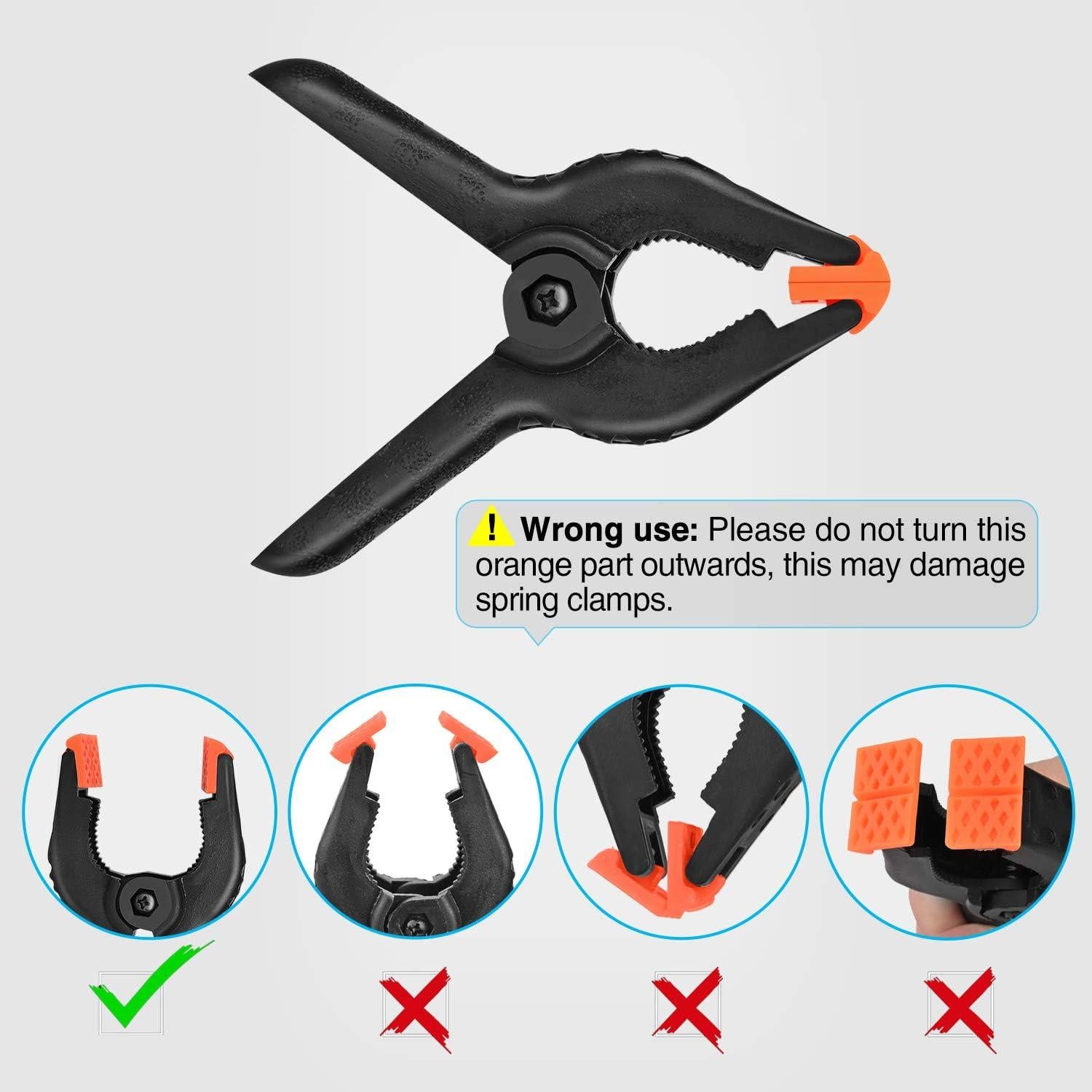 Pinzas de Resorte Yesker 8 Piezas Nylon 11.18 cm Resistente