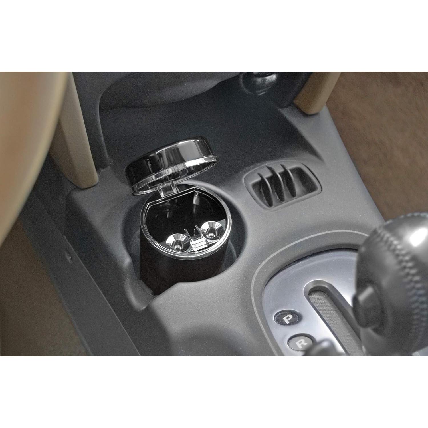 Cenicero de Aluminio Negro y Cromo Bell Automotive 22-1-30230-8