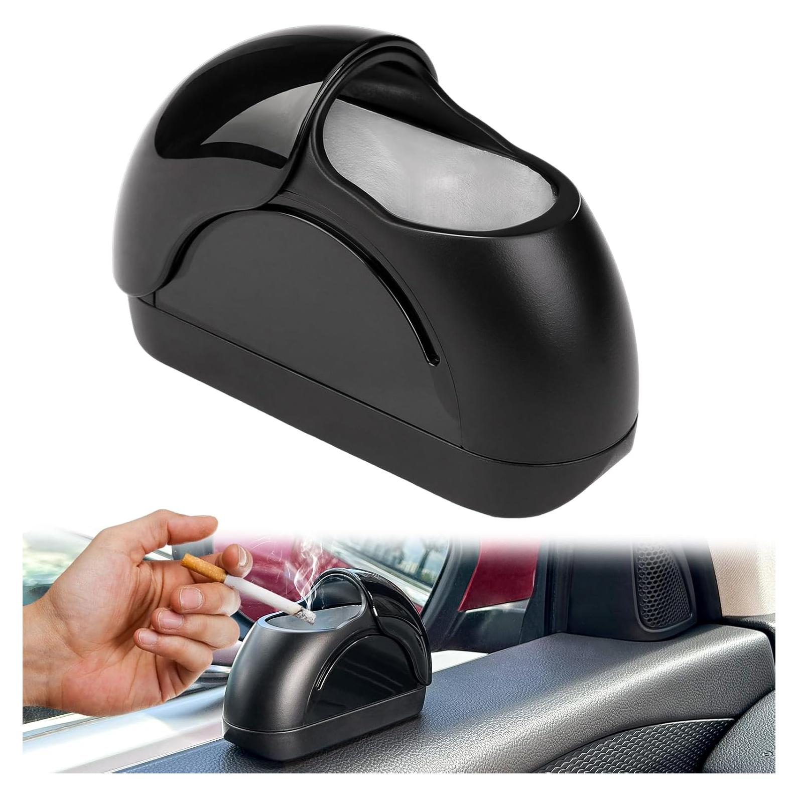 Cenicero de coche FOWSRHRG con tapa y arena extinguible