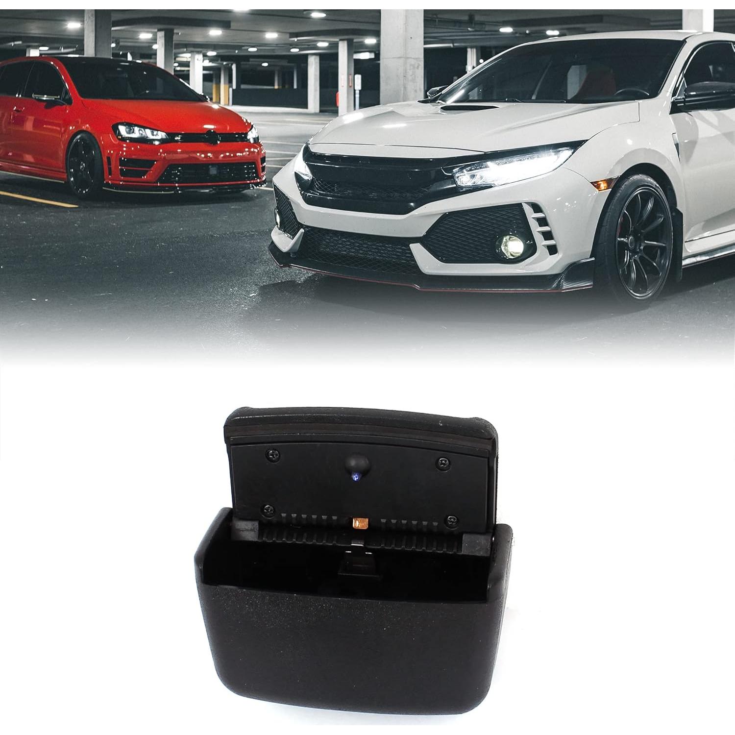 Cenicero de coche uxcell rectangular plástico negro 10x7 cm