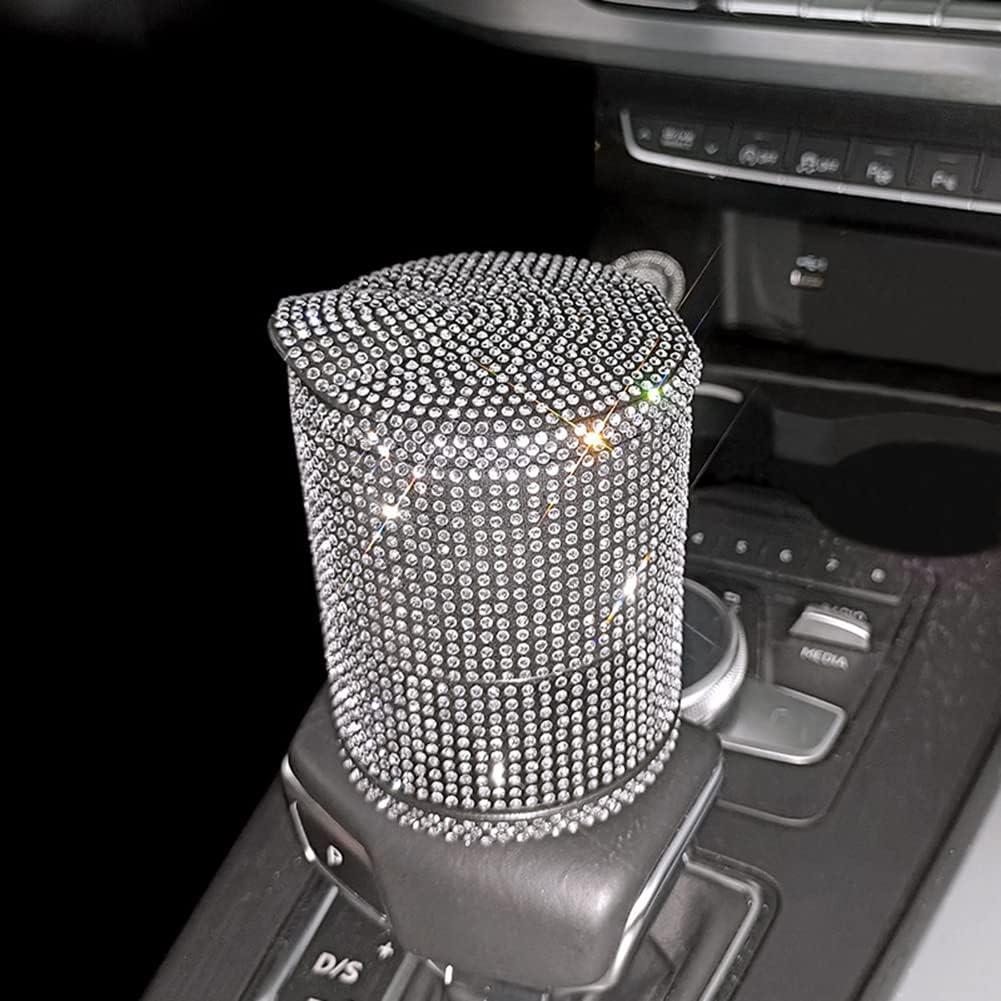 Cenicero de Coche Ikasus con Luz LED Azul y Rhinestones