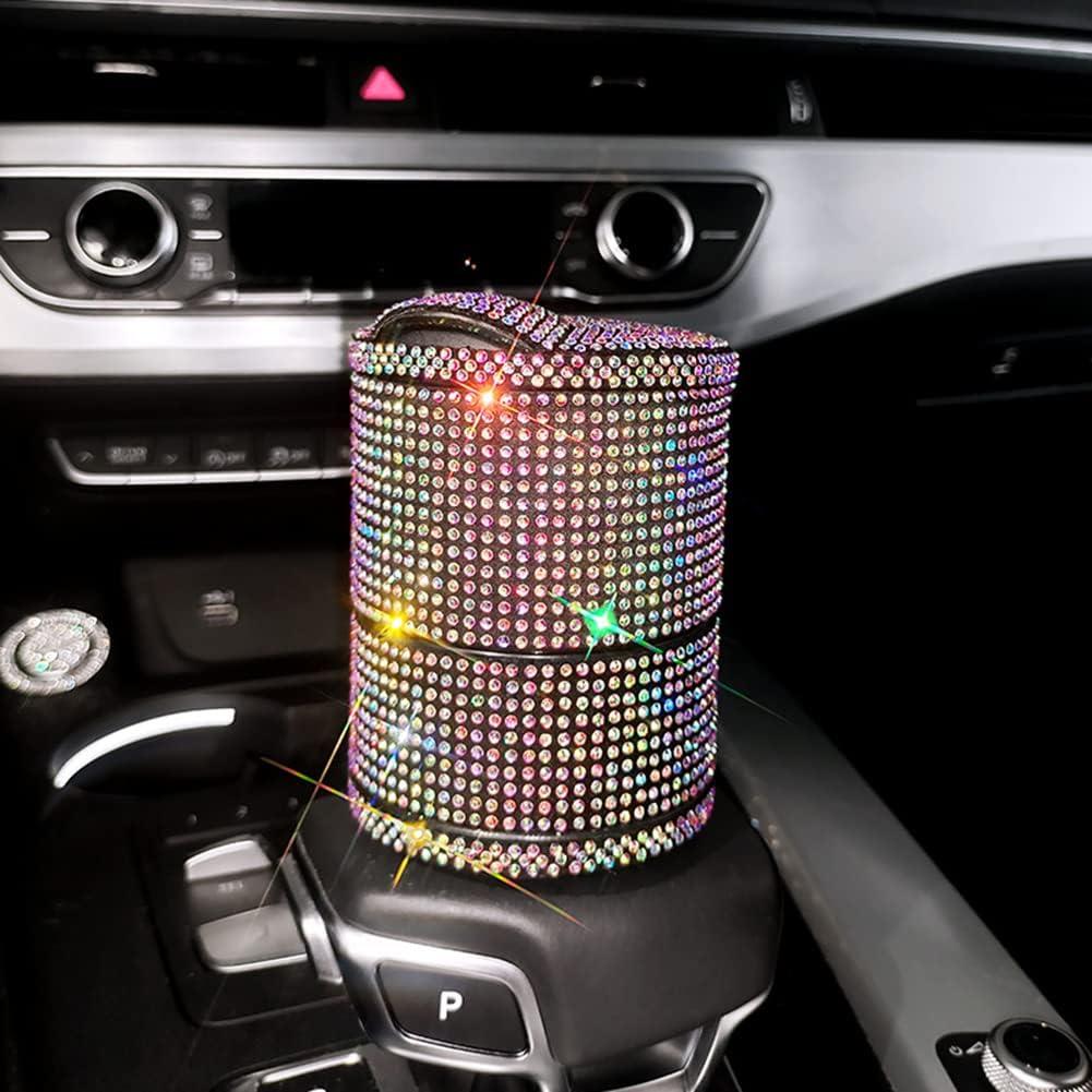 Cenicero de Coche Ikasus con Luz LED Azul y Rhinestones