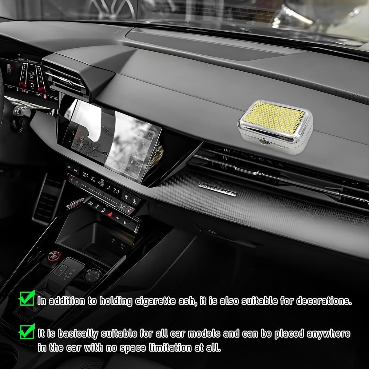 Cenicero Portátil Yourkar de Acero Inoxidable Amarillo