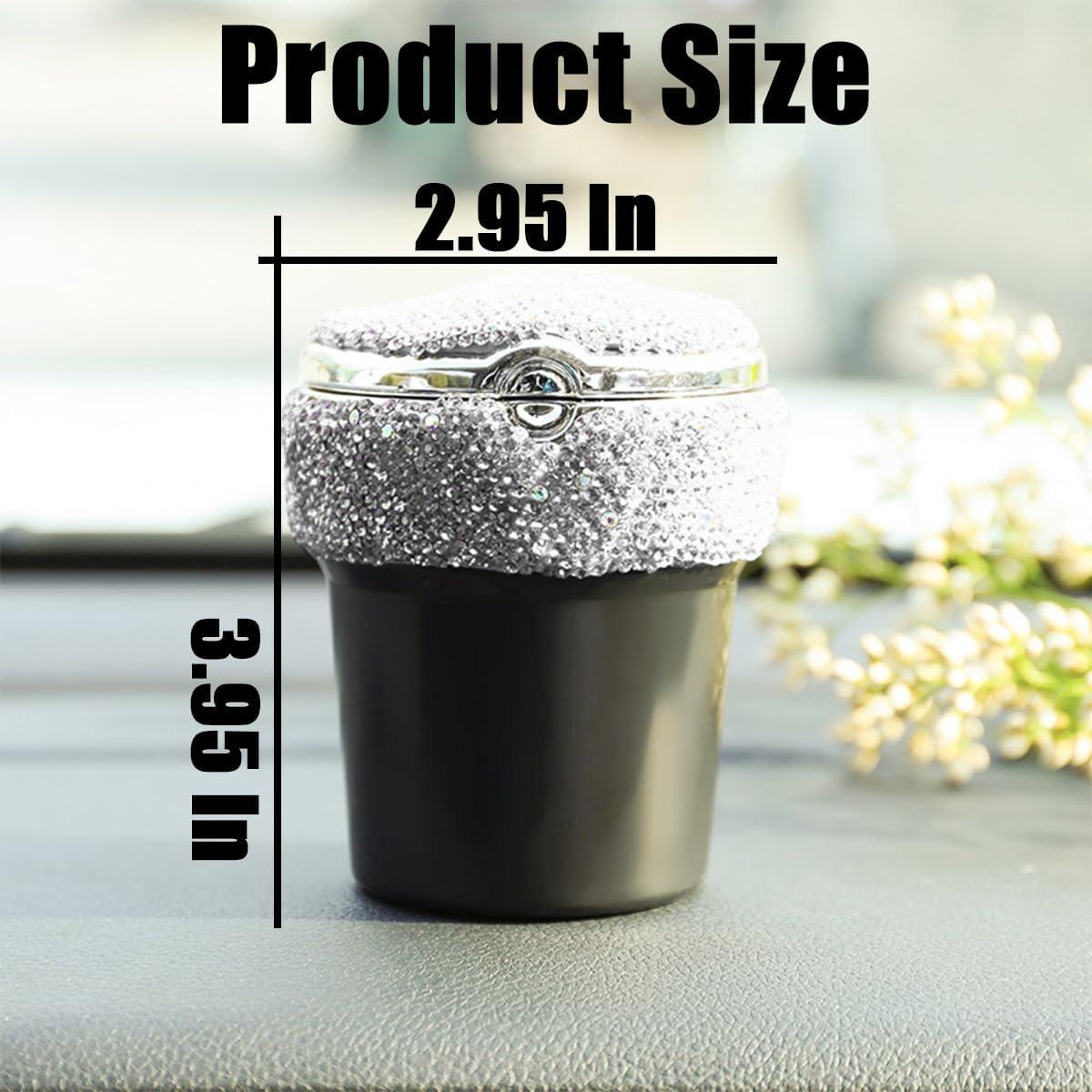 Cenicero de Coche BESULEN Cilindro Blanco con Luz LED