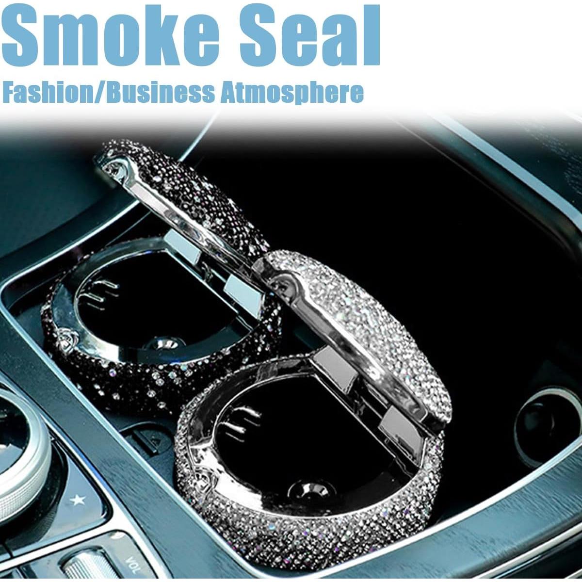 Cenicero de Coche BESULEN Cilindro Blanco con Luz LED