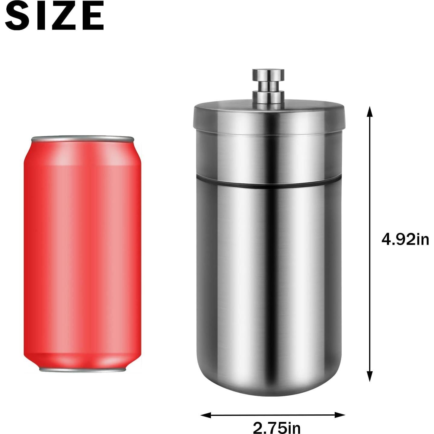 Cenicero de coche portátil Cgaplus de acero inoxidable con tapa