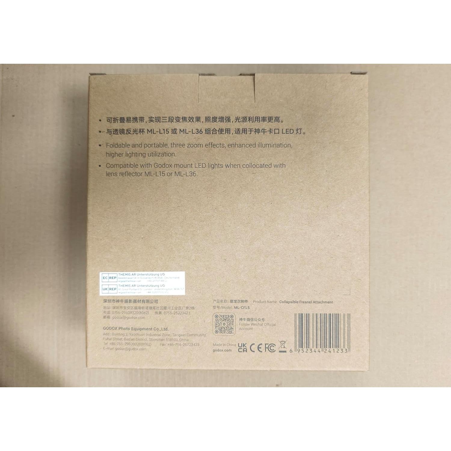 Accesorio Fresnel Godox ML-CFL5 Plegable para Reflectores ML-L15/ML-L36