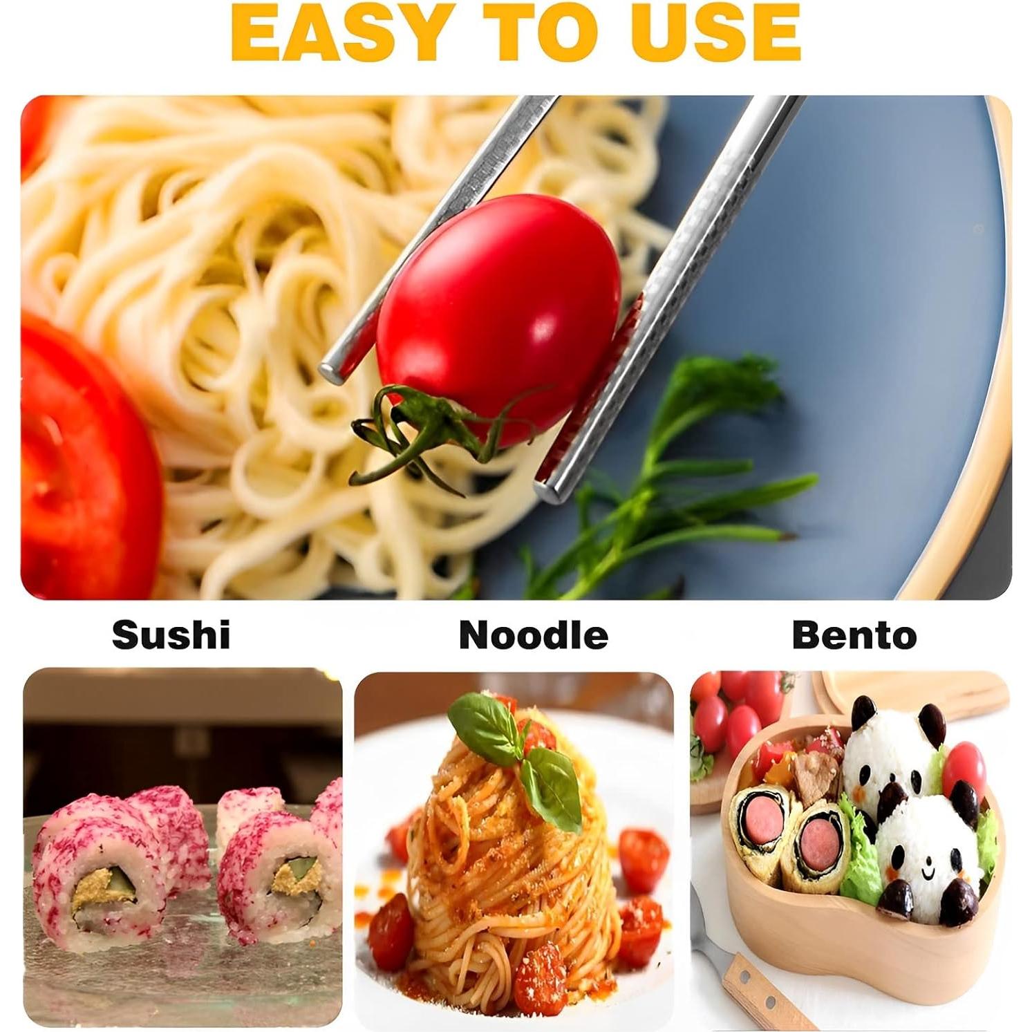 Palillos Portátiles de Acero Inoxidable ITXIYC Fénix Negro 21.1 cm