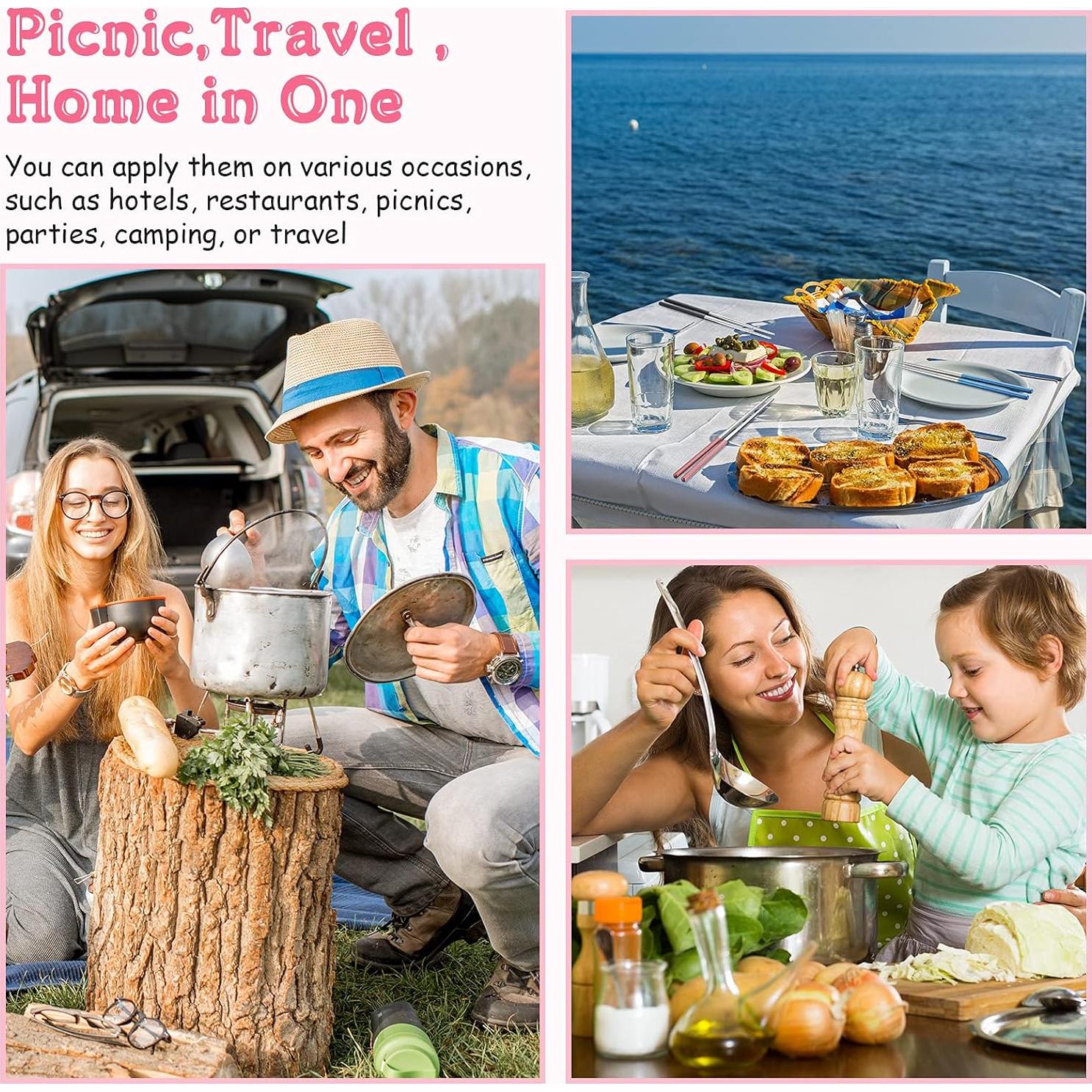 Palillos Portátiles Reutilizables Patelai 21 cm Acero Inoxidable