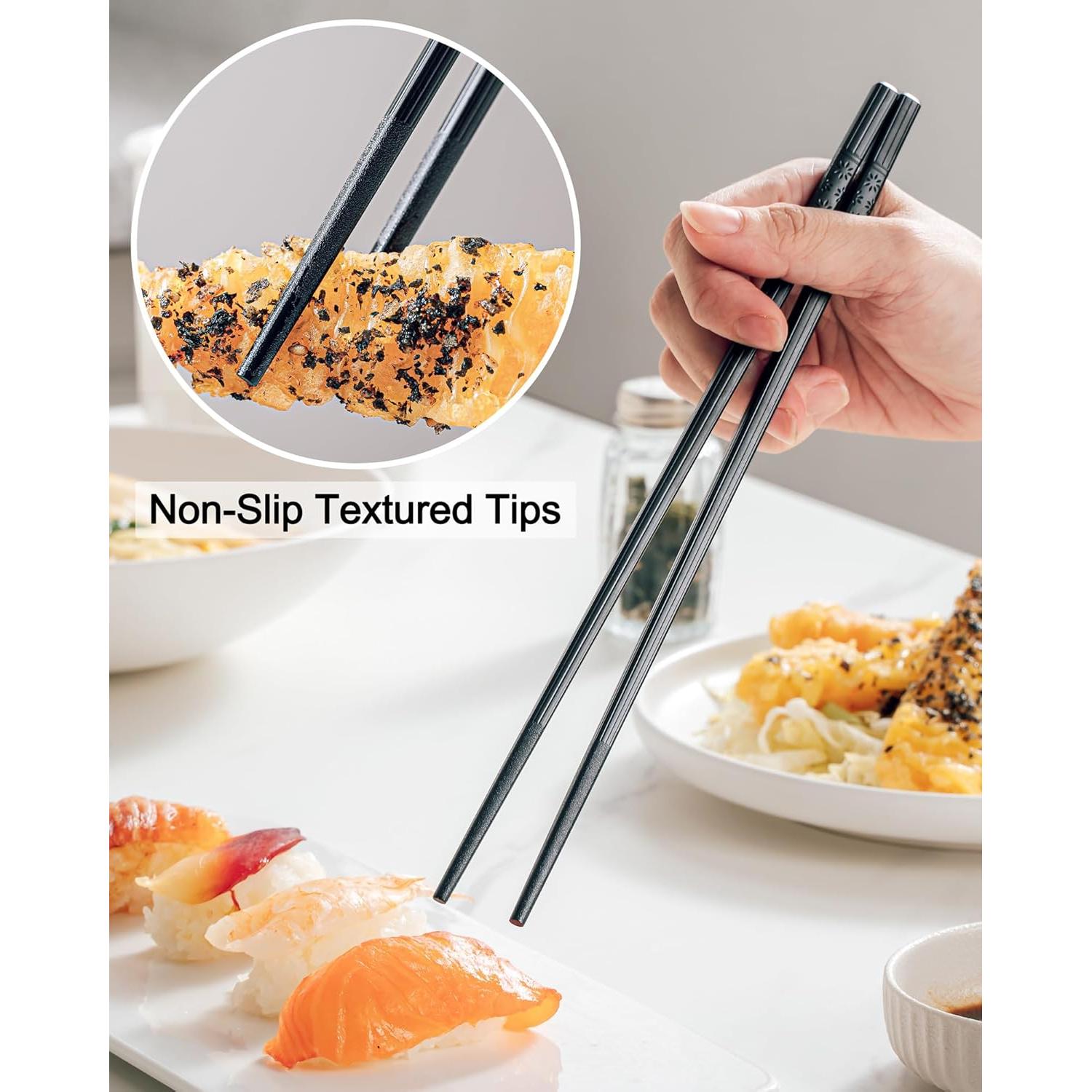 Palillos Reutilizables Amorosamente Tuyos 10 Pares 24 cm Negros