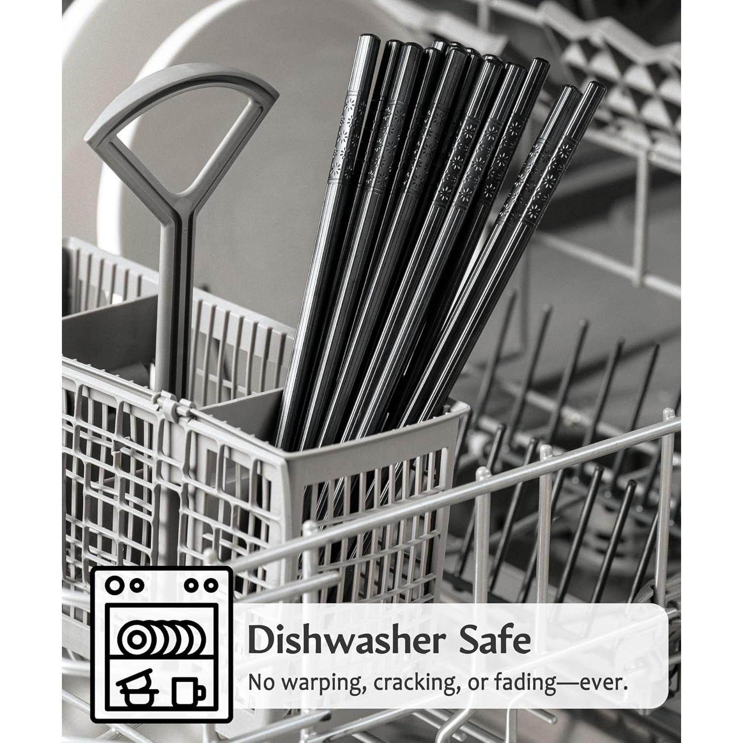 Palillos Reutilizables Amorosamente Tuyos 10 Pares 24 cm Negros