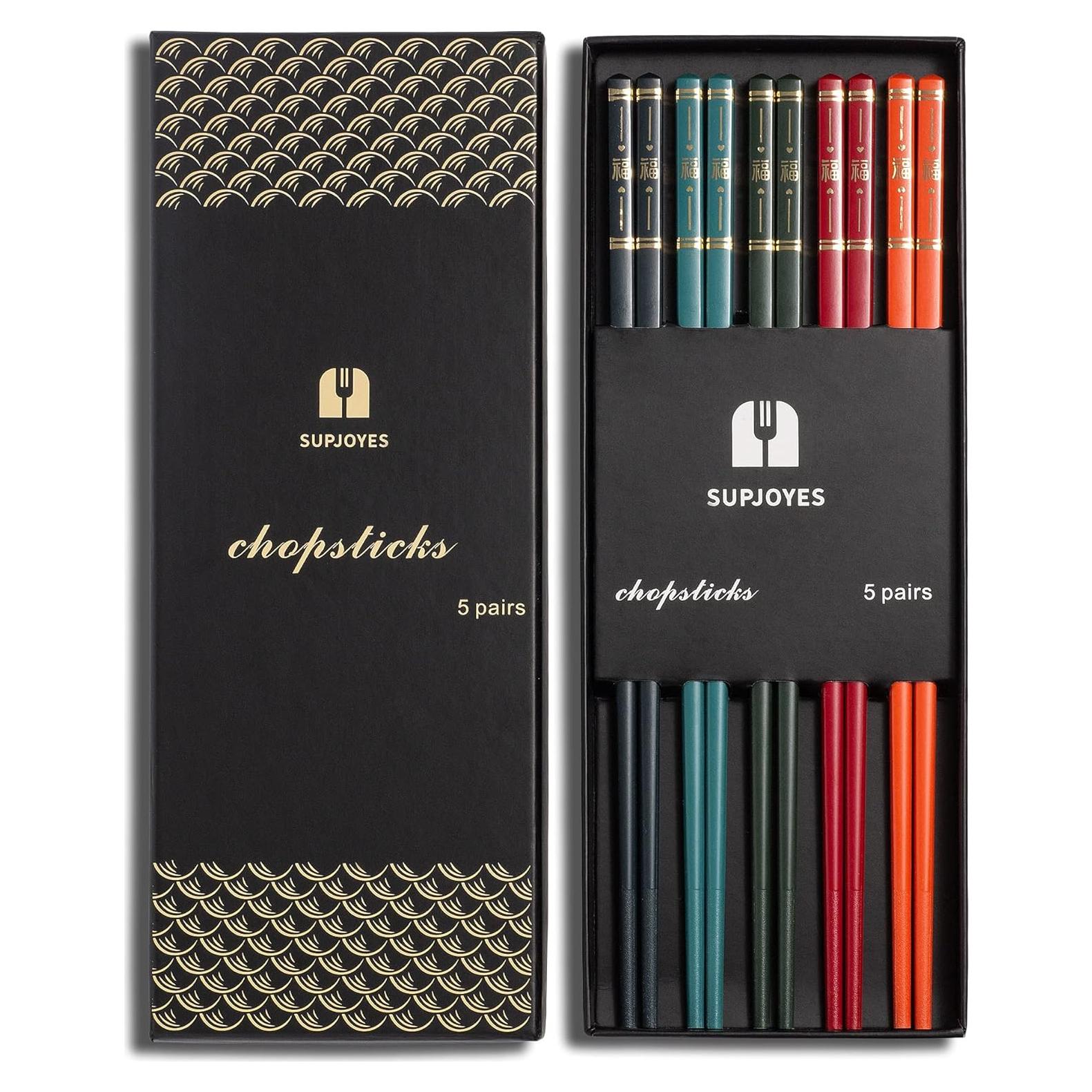 Palillos Reutilizables SUPJOYES de Fibra de Vidrio - Set de 5 Pares