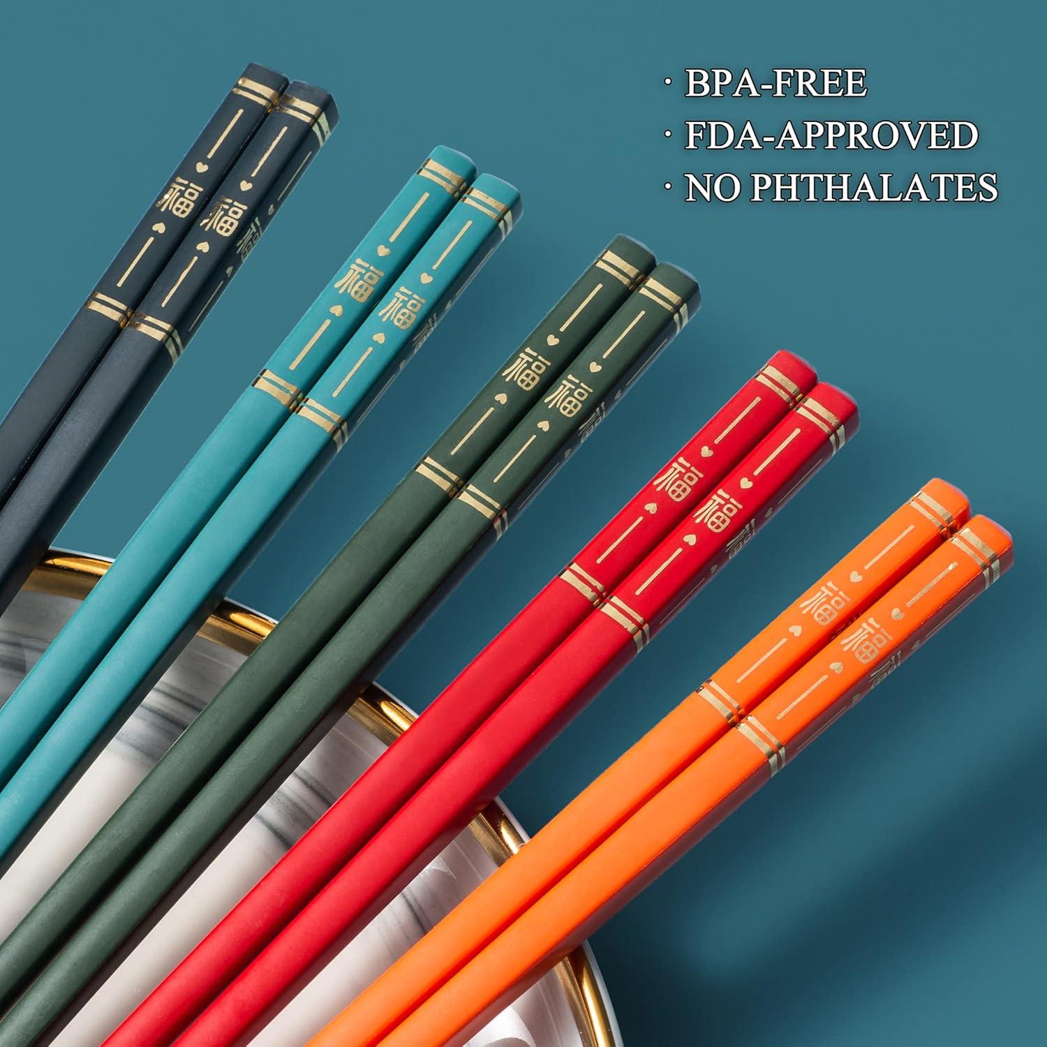 Palillos Reutilizables SUPJOYES de Fibra de Vidrio - Set de 5 Pares