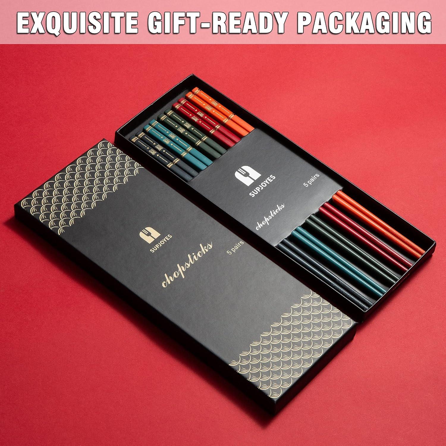 Palillos Reutilizables SUPJOYES de Fibra de Vidrio - Set de 5 Pares