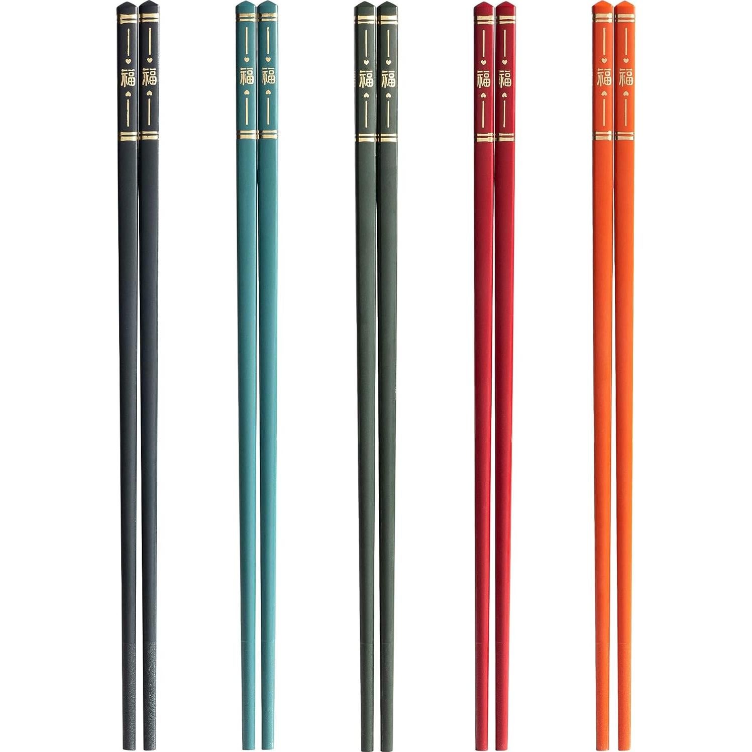 Palillos Reutilizables SUPJOYES de Fibra de Vidrio - Set de 5 Pares