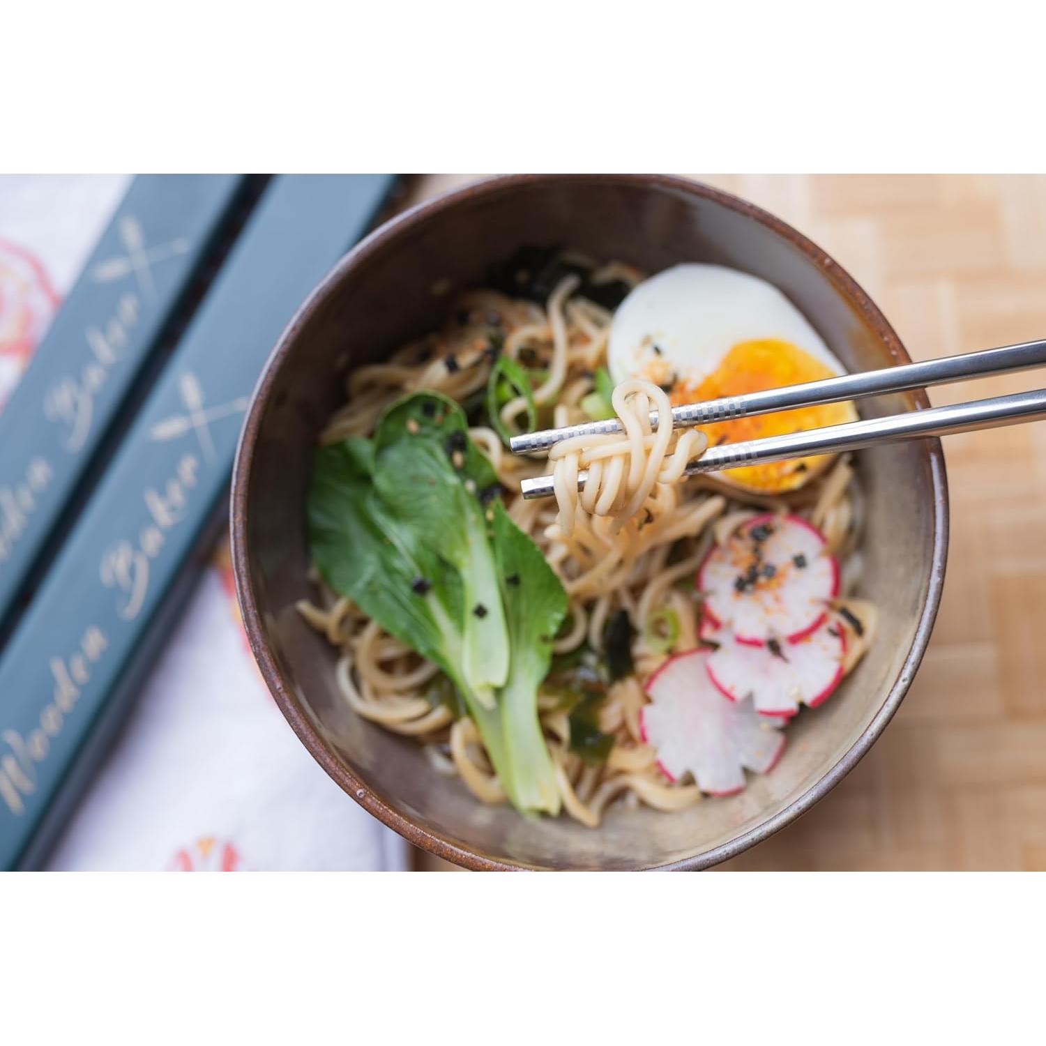 Palillos de Acero Inoxidable 316 Wooden Baker - Antideslizantes 21cm/24cm