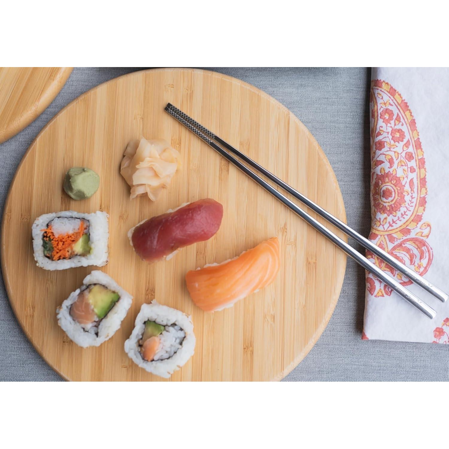 Palillos de Acero Inoxidable 316 Wooden Baker - Antideslizantes 21cm/24cm