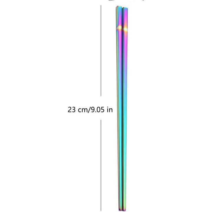 Palillos Reutilizables de Acero Inoxidable JYYHSF - 3 PCS Azul