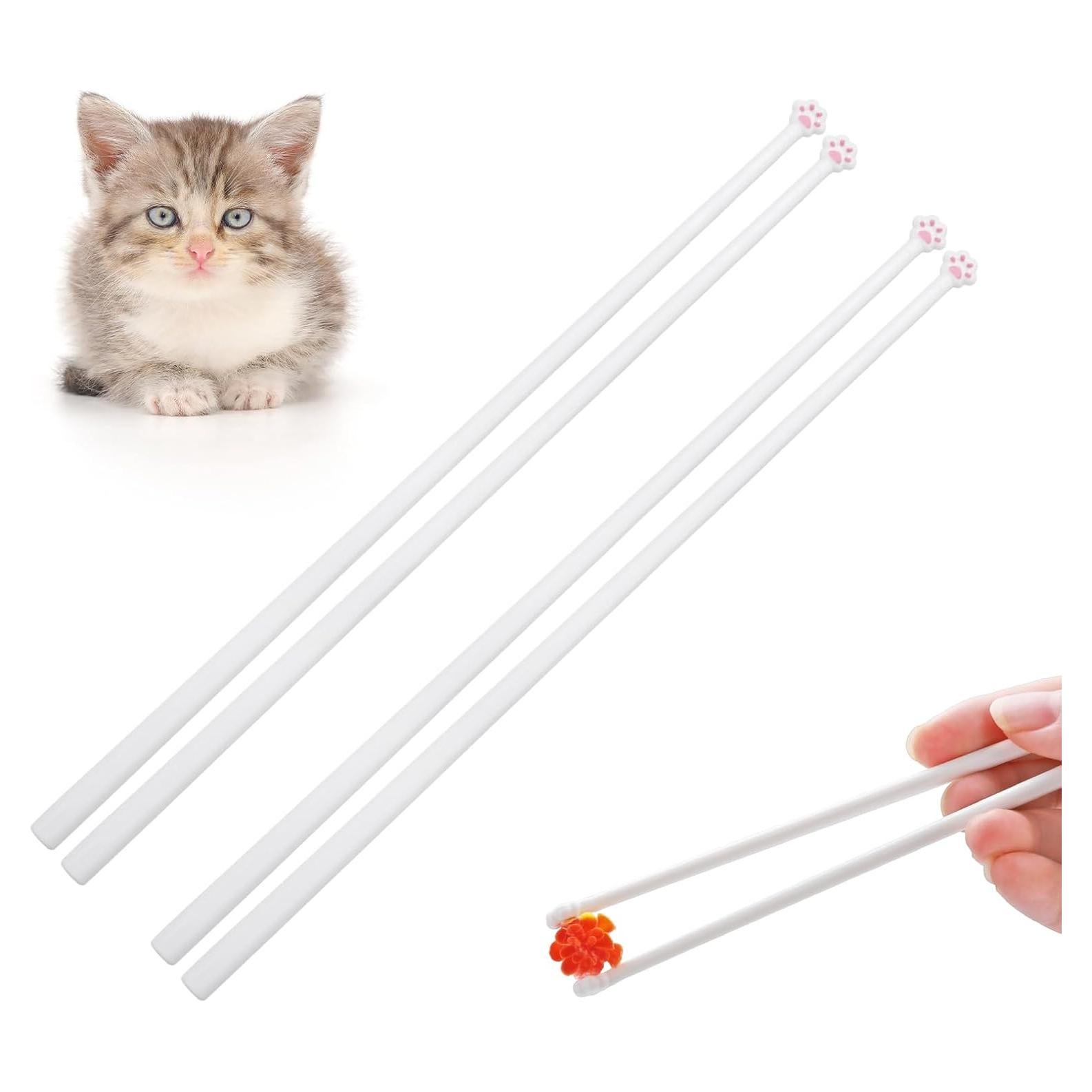 Palillos de Gato Rosa Antideslizantes - 2 Pares Creativos