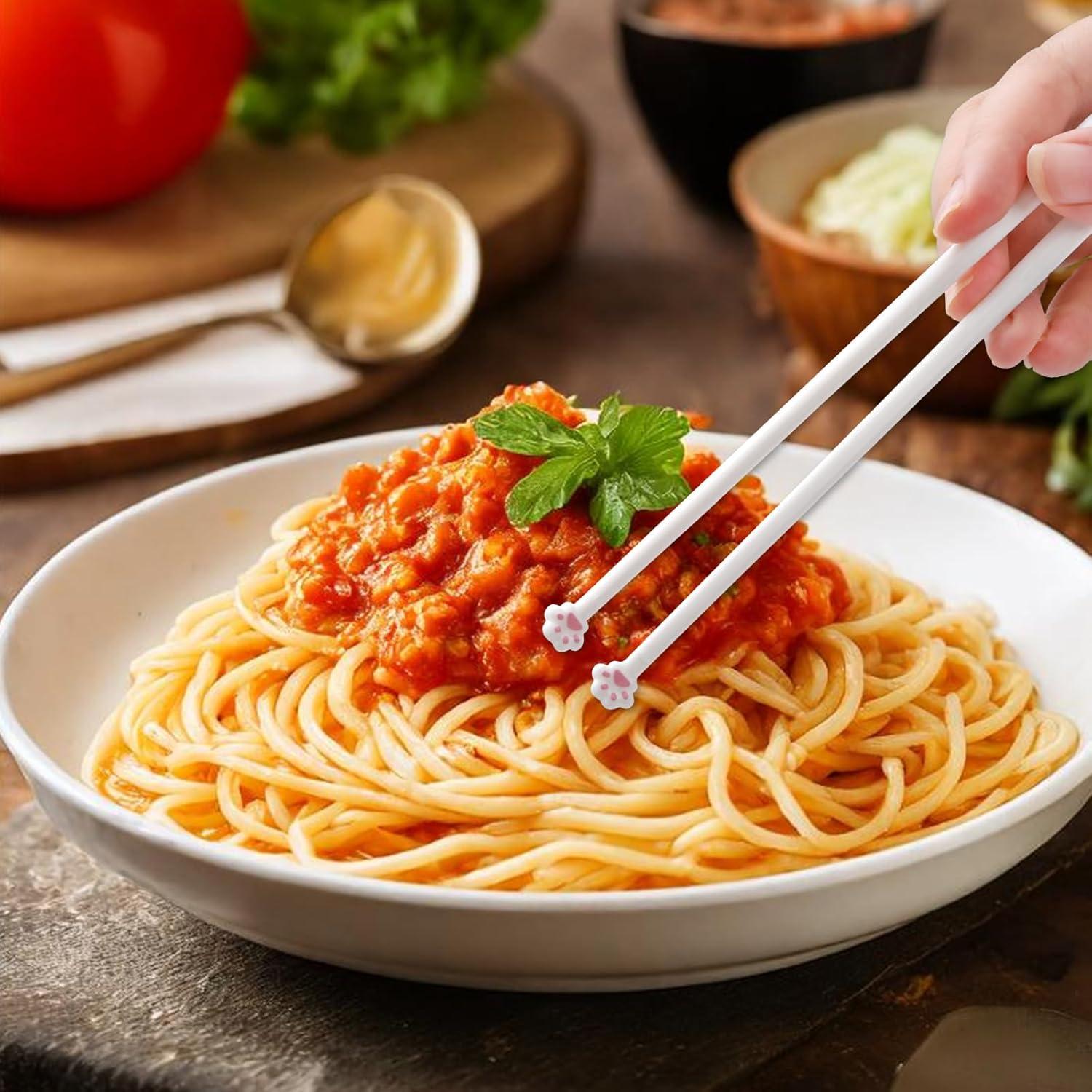 Palillos de Gato Rosa Antideslizantes - 2 Pares Creativos