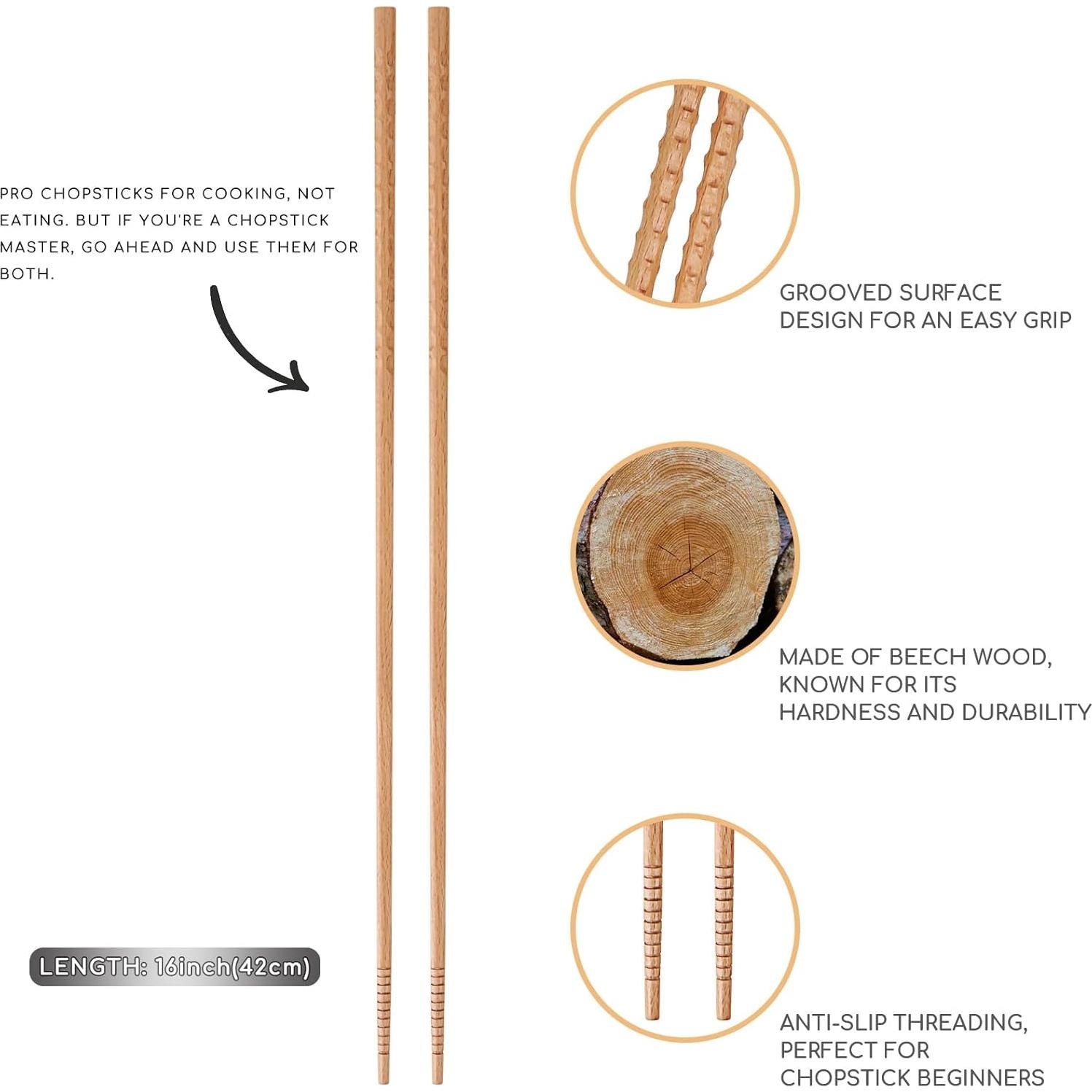 Palillos de Cocina Extra Largos Donxote 42 cm Antideslizantes