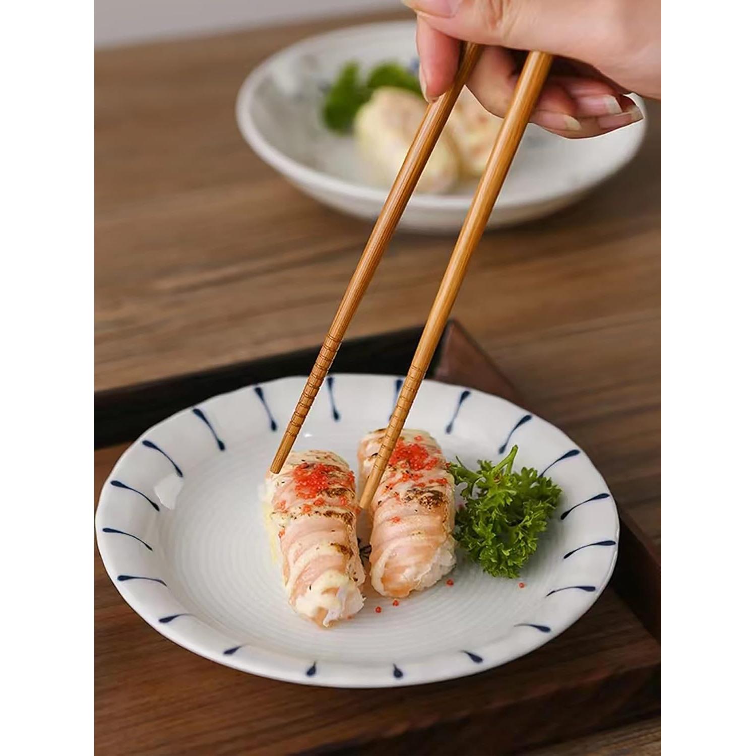 10 Pares de Palillos de Bambú Reutilizables LANHUTHS 22.5 cm