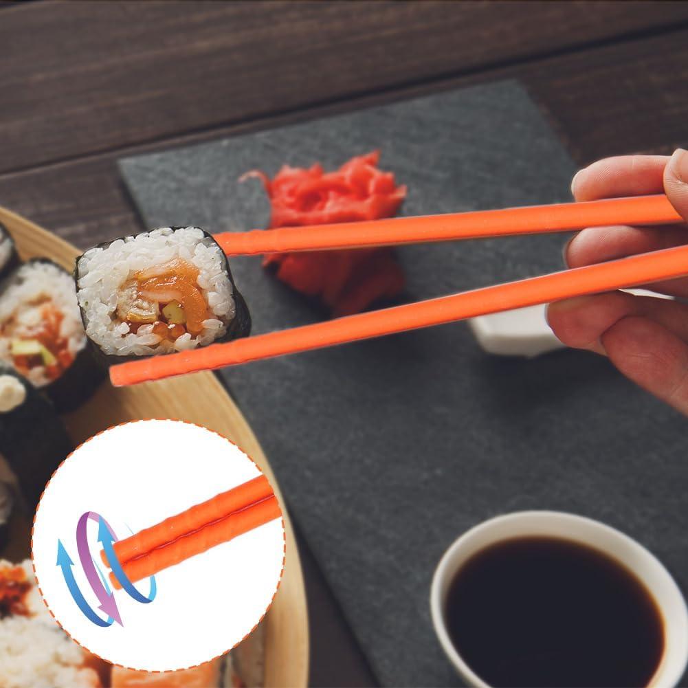 Juego de Palillos Reutilizables Joyzan 5 Pares Silicona 24.1 cm