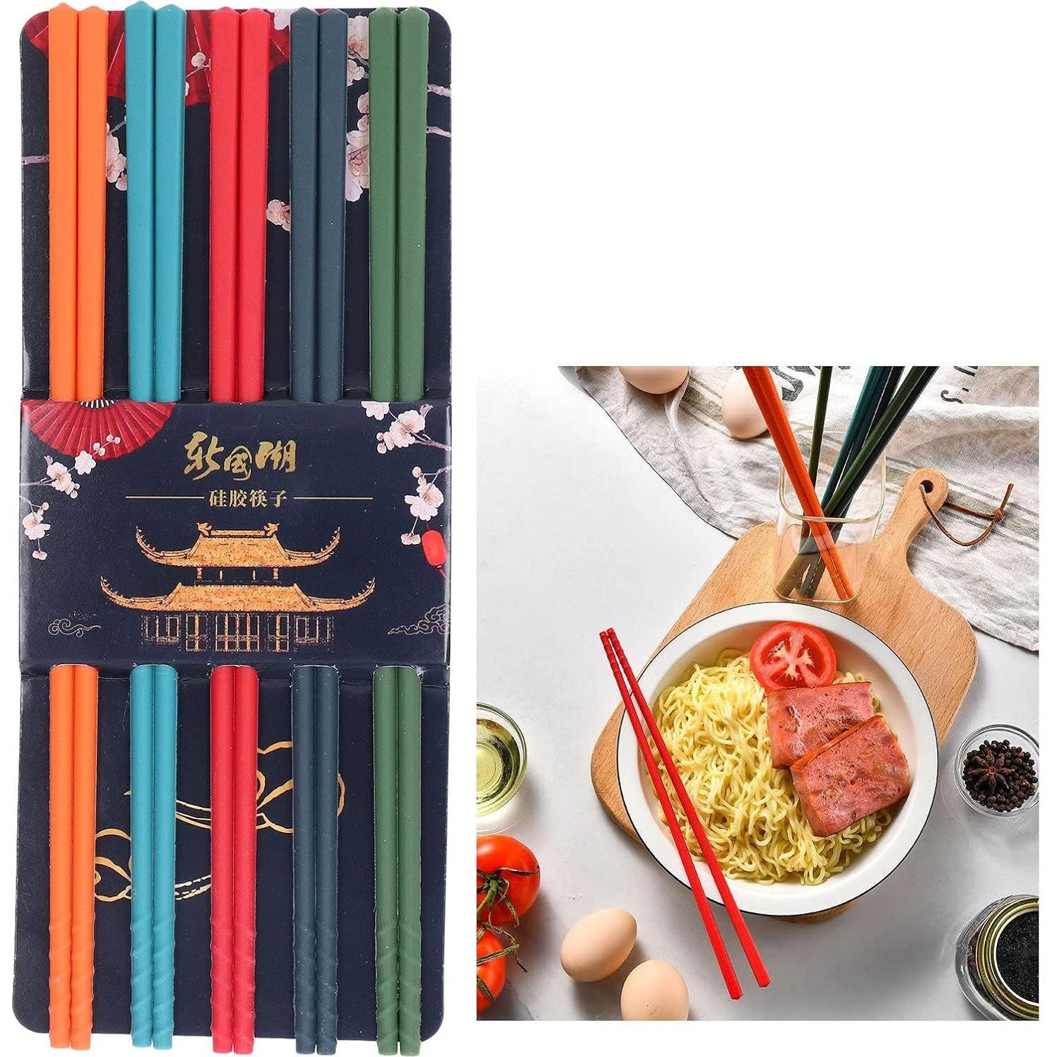 Palillos de Silicona Antideslizantes HAOHIZE 24 cm Reutilizables