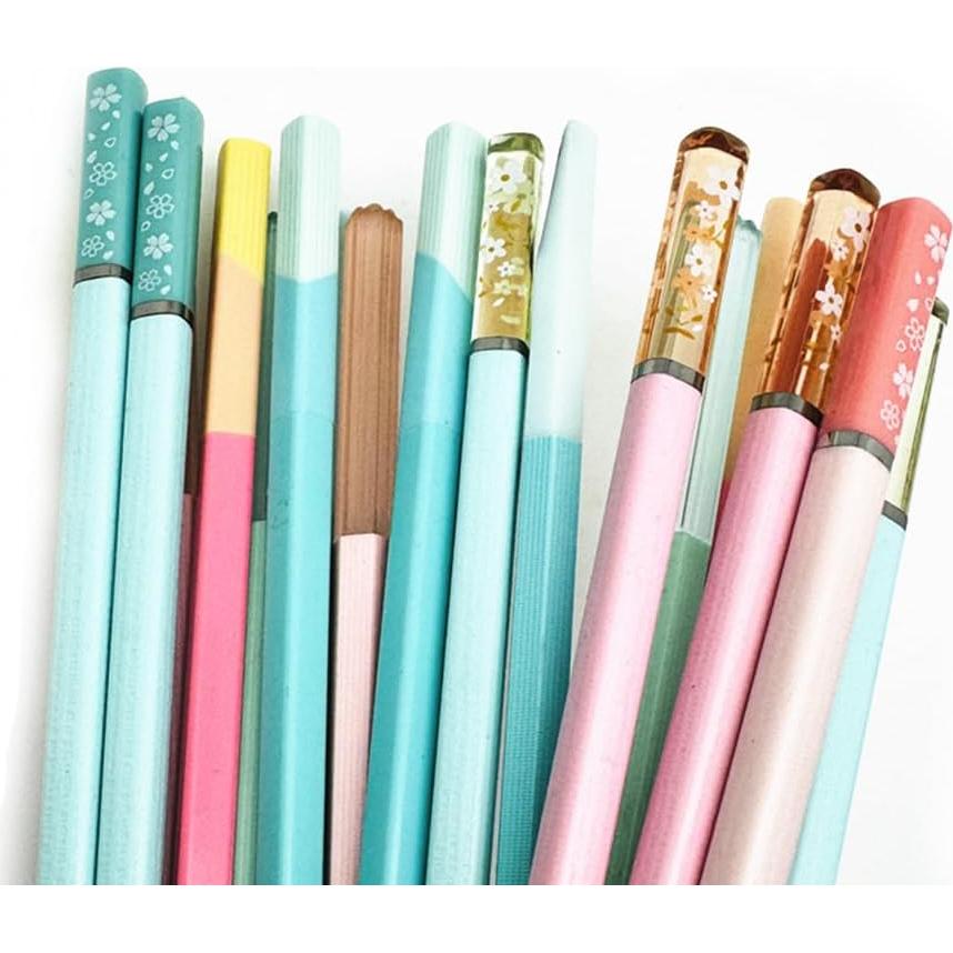 10 Pares de Palillos Reutilizables Koolemon 23.5 cm Antideslizantes