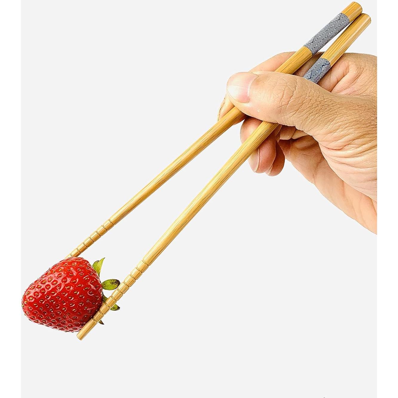 Juego de 5 pares de palillos de bambú JapanBargain 3671 - 23 cm