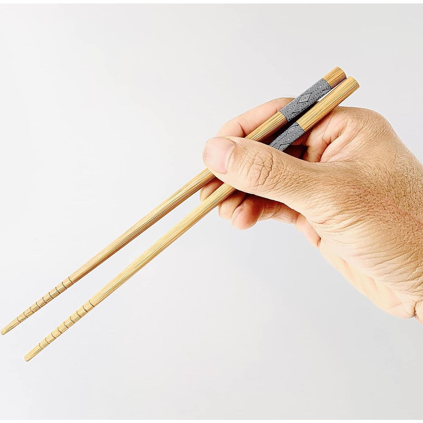 Juego de 5 pares de palillos de bambú JapanBargain 3671 - 23 cm