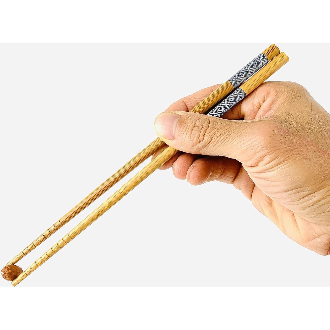 Juego de 5 pares de palillos de bambú JapanBargain 3671 - 23 cm