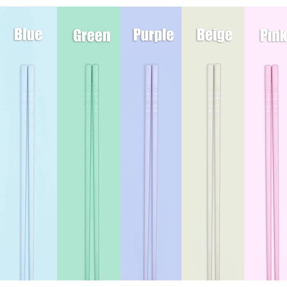 Set de Palillos Reutilizables SUPJOYES 5 Pares Multicolor 24.1cm