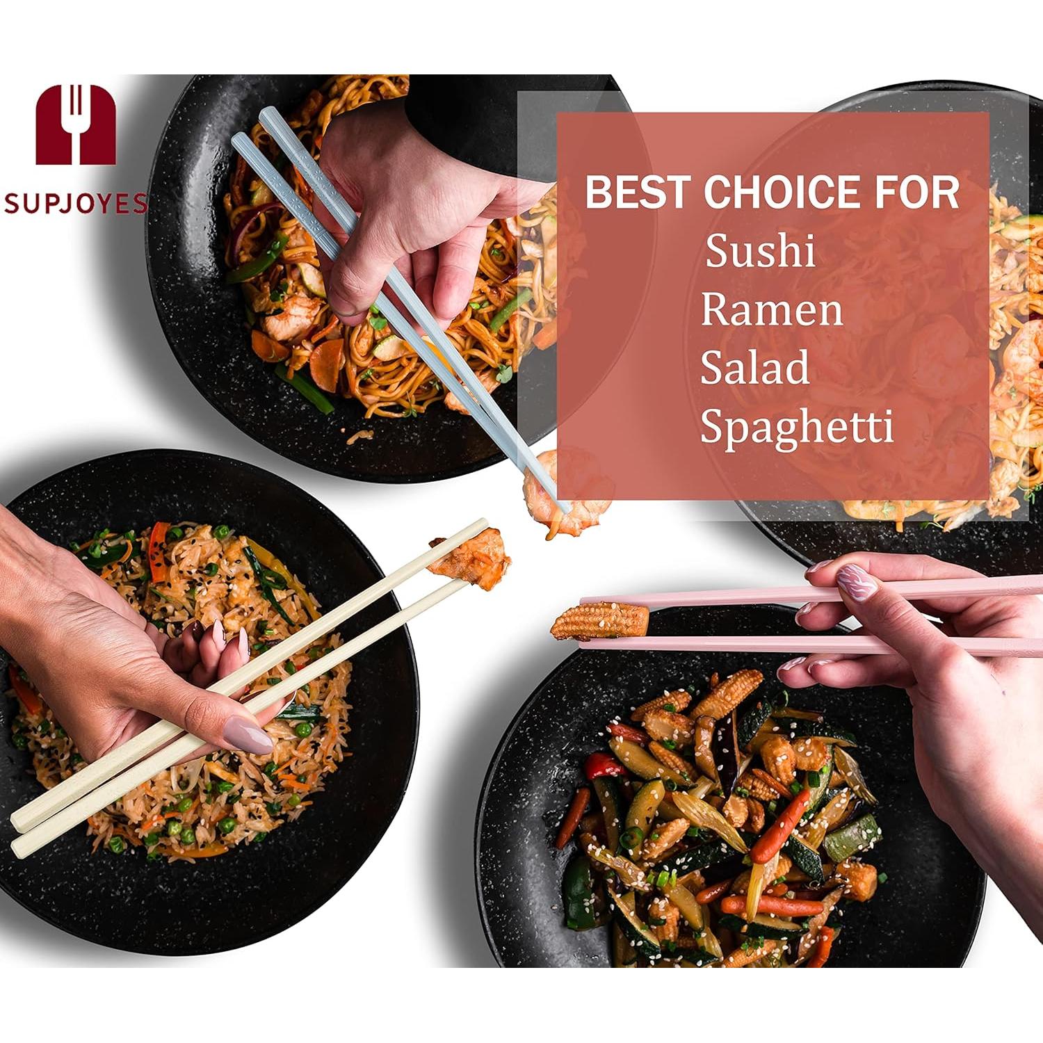 Set de Palillos Reutilizables SUPJOYES 5 Pares Multicolor 24.1cm