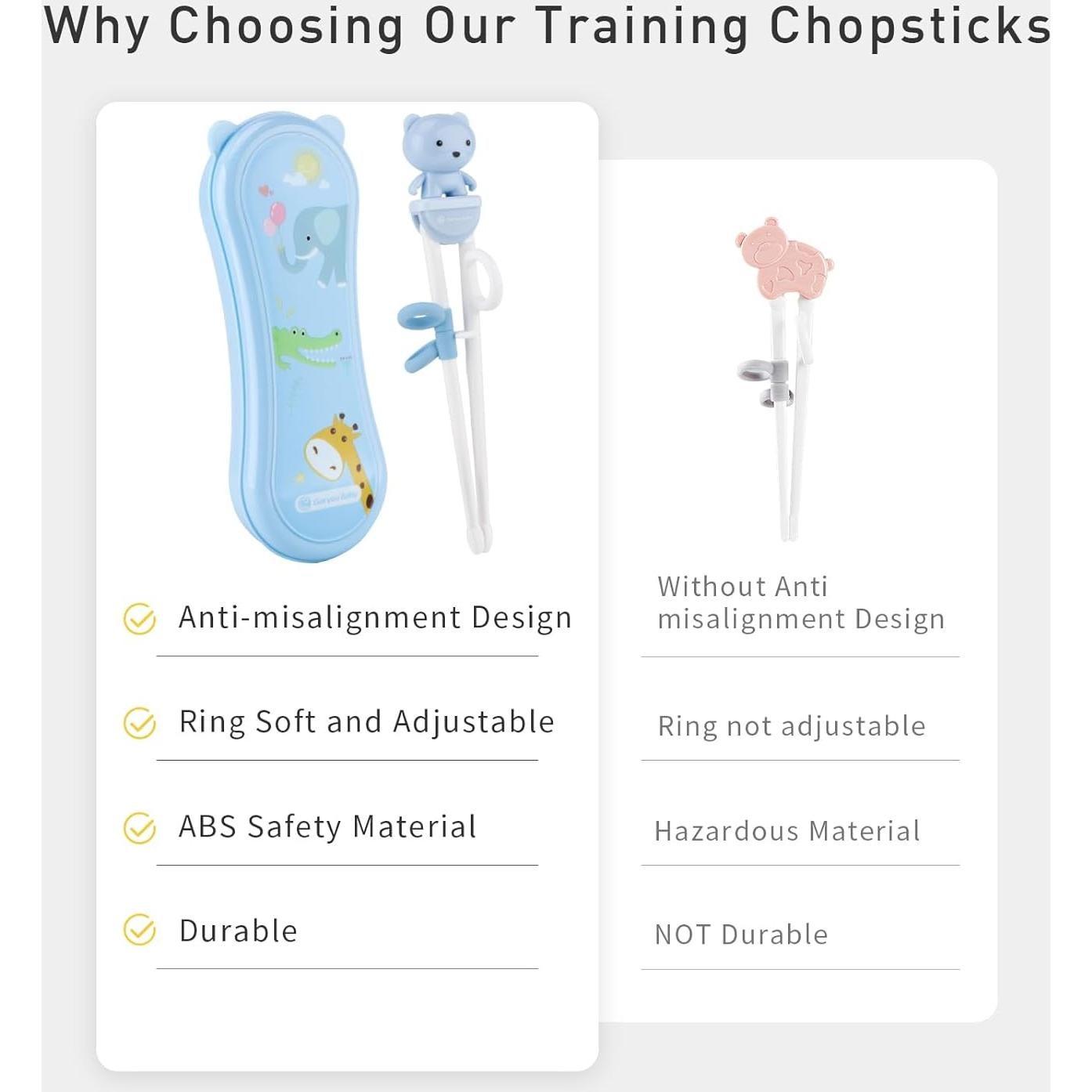 Palillos de Entrenamiento para Niños Yunhe - Azul - Seguro y Ajustable