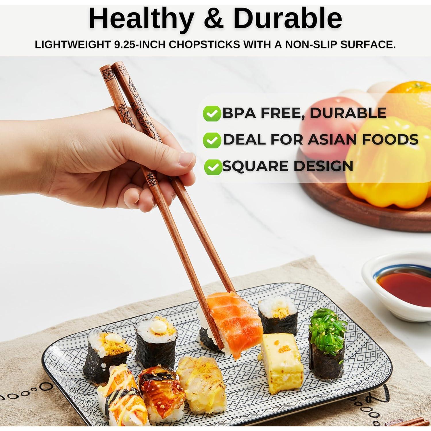 Palillos Reutilizables MUMSUNG Dragón 23.5 cm - Juego de 2 Pares