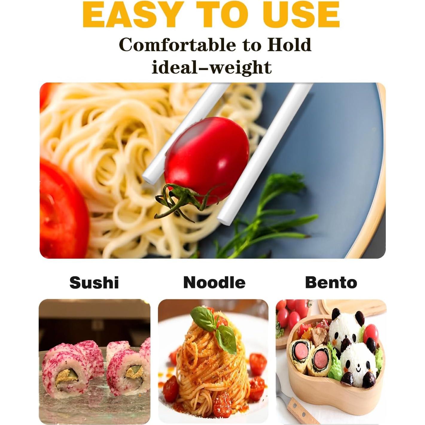 Juego de Palillos de Cerámica Reutilizables GTIEDIK 5PC