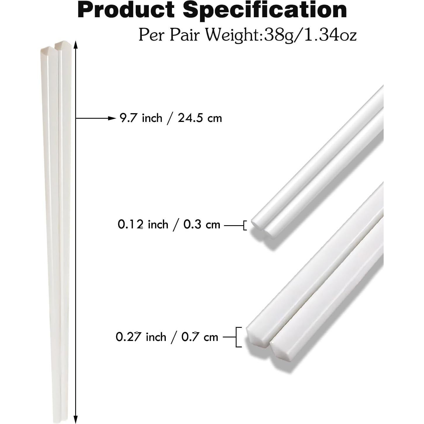 Juego de Palillos de Cerámica Reutilizables GTIEDIK 5PC